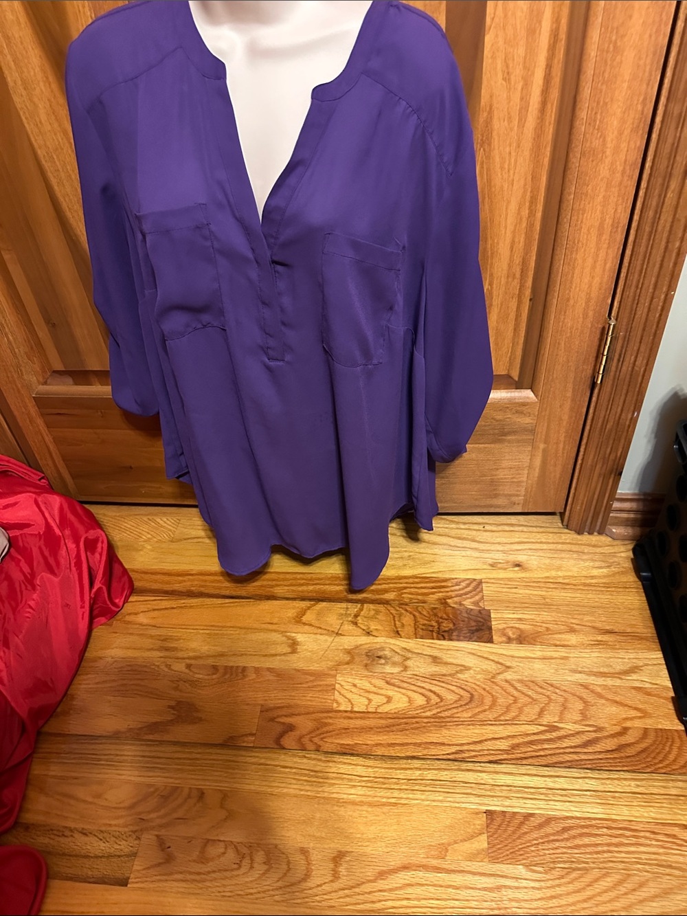 torrid Purple Split-Neck Tunic Blouse